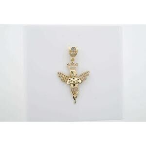 Estate Sale Vintage Yellow Gold CZ Pendant 14k 3.50g Fine Jewelry